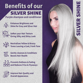 Natural Riches Radiant Silver Shine packaging box highlights at-home salon quality
