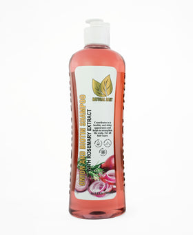 Natural Sant Onion Biotin Rosemary Shampoo bottle shows premium packaging for daily use.