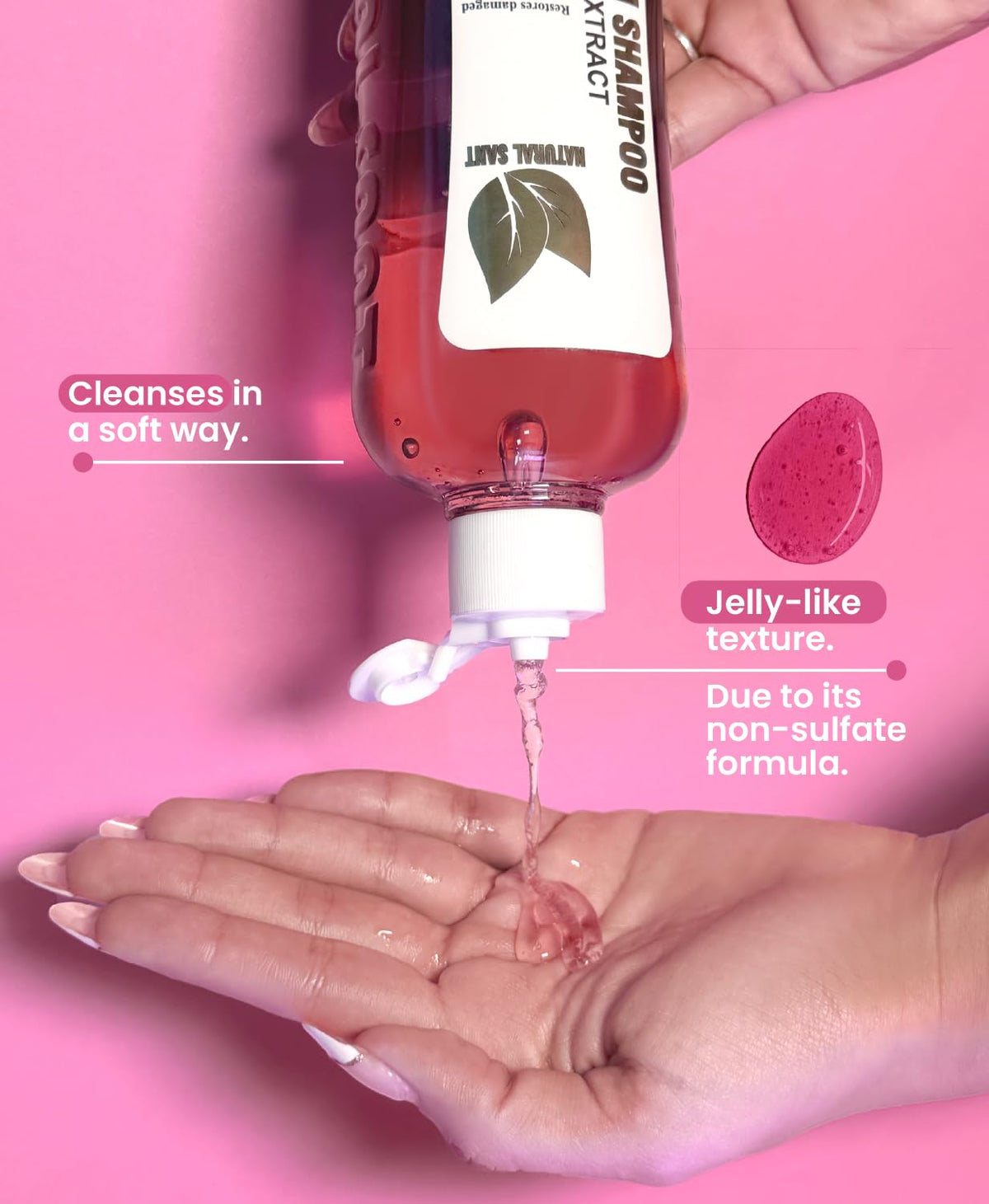 Natural Sant Onion Biotin Rosemary Shampoo thick-hair outcome image illustrates fuller appearance.