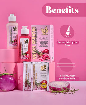Natural Sant Onion Keratin DuoBox heat protection supports styling with less damage