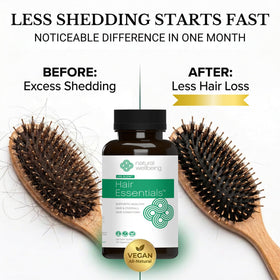 Natural Wellbeing Hair Essentials bamboo-silica shows a potent 70% extract for stronger shafts