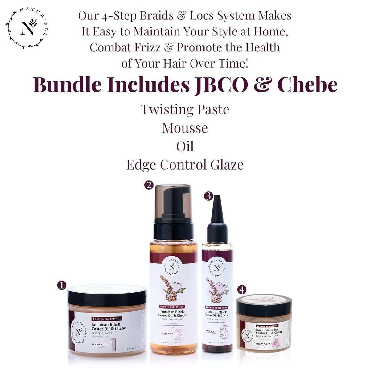 NaturAll twist-styling scene; ideal for braids and twists.