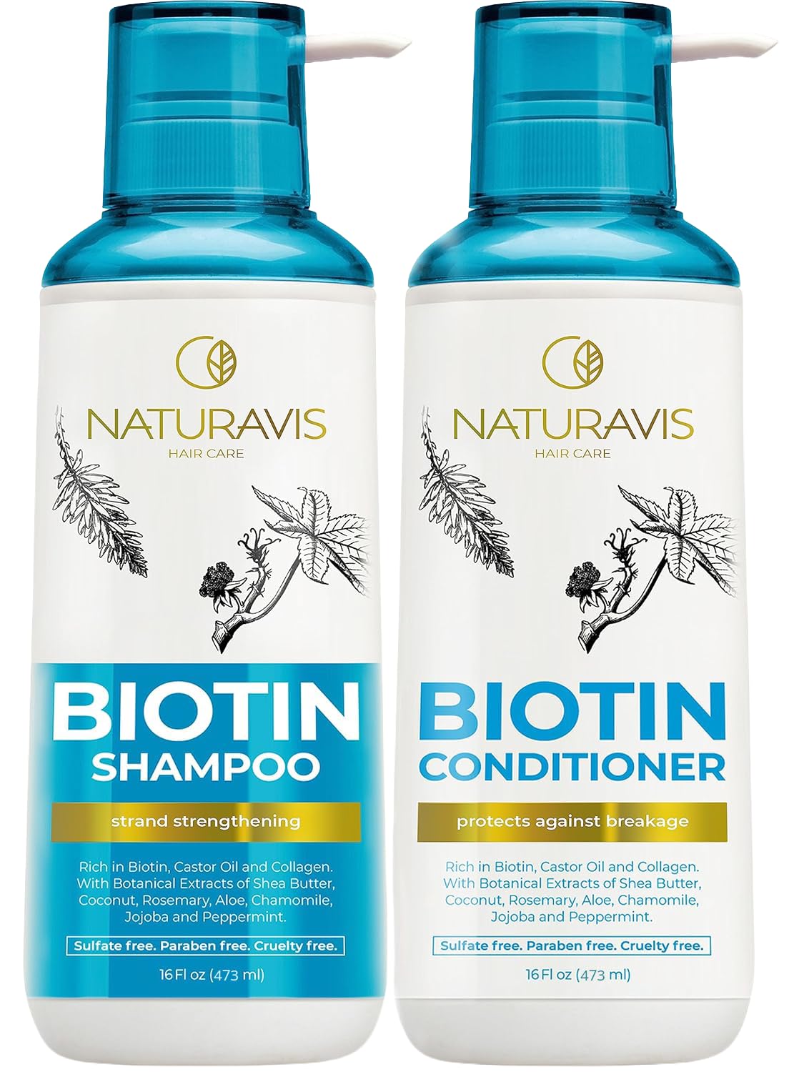 NATURAVIS Biotin Shampoo bottle with volume-boosting formula for thin hair