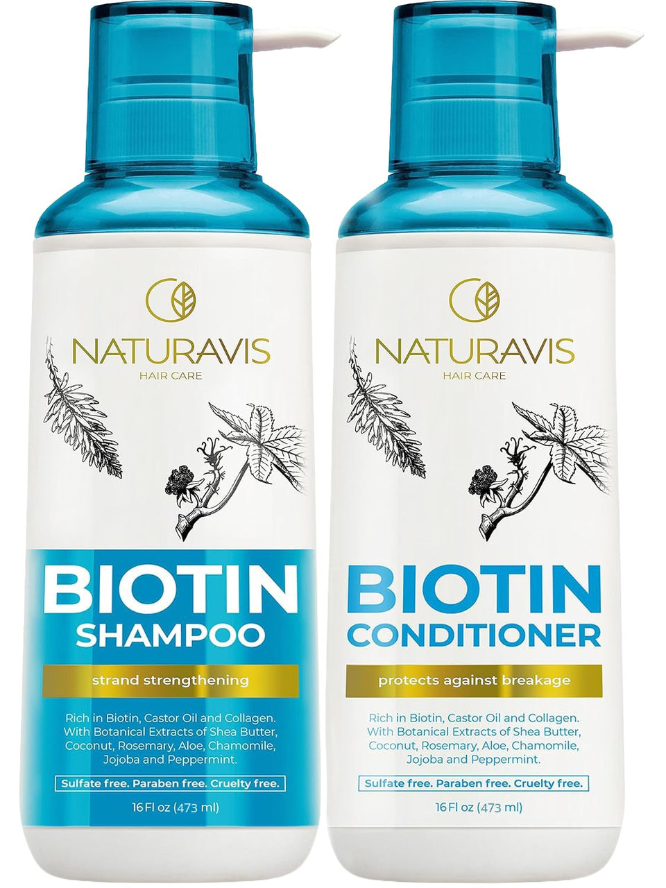 NATURAVIS Biotin Shampoo bottle with volume-boosting formula for thin hair