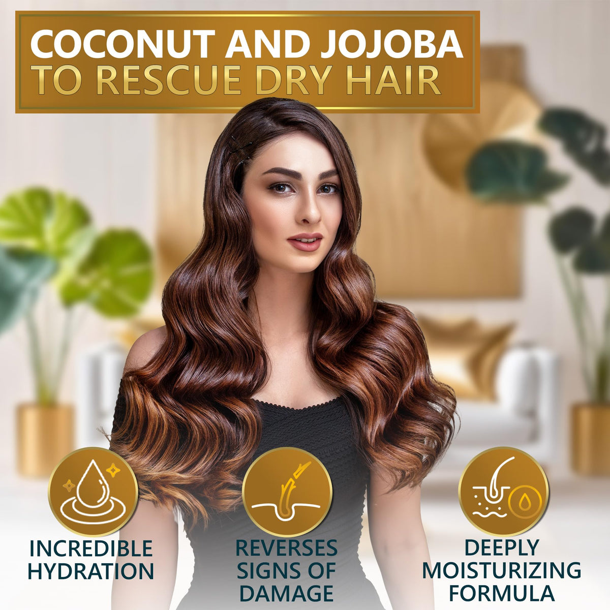 NATURAVIS coconut conditioner bottle demonstrates nourishing jojoba infusion for damaged hair.