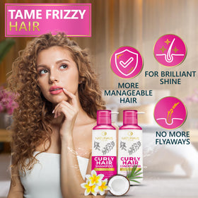 Damp Naturavis curls show definition and frizz control after washing.