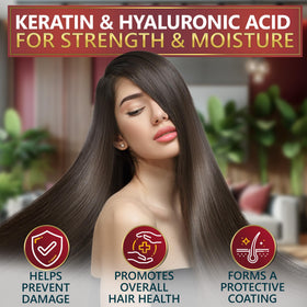Naturavis Keratin Conditioner pack smooths hair and adds natural shine.