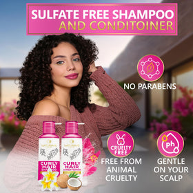 Sulfate-free mark on Naturavis shampoo and conditioner label.