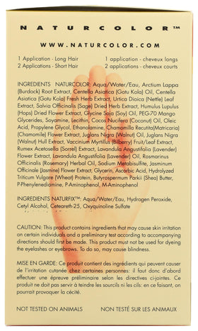 Naturcolor Chamomile Blonde instructions and box guide safe, informed use.