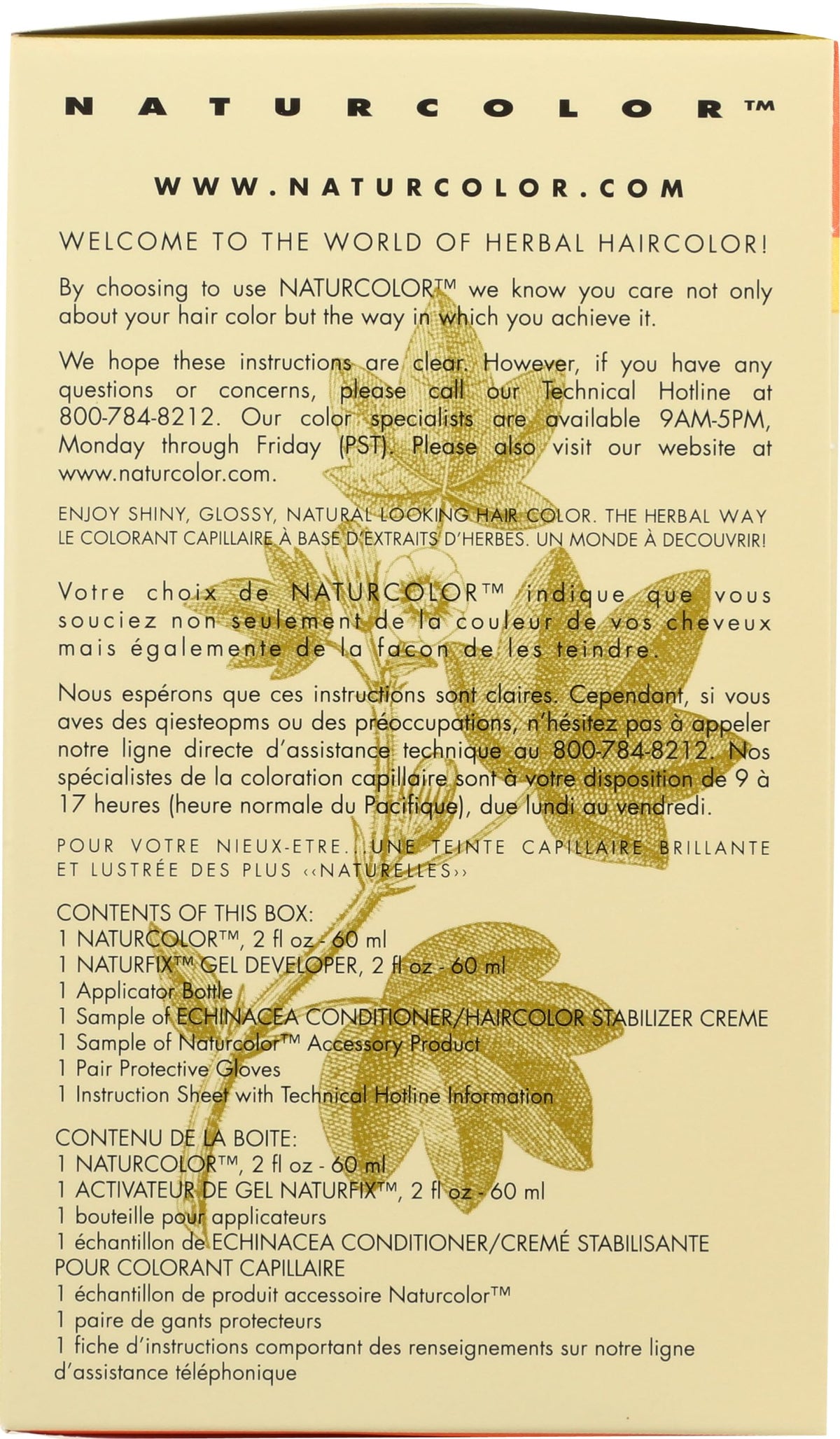 Naturcolor Chamomile Blonde packaging showing contents and shade 10N.