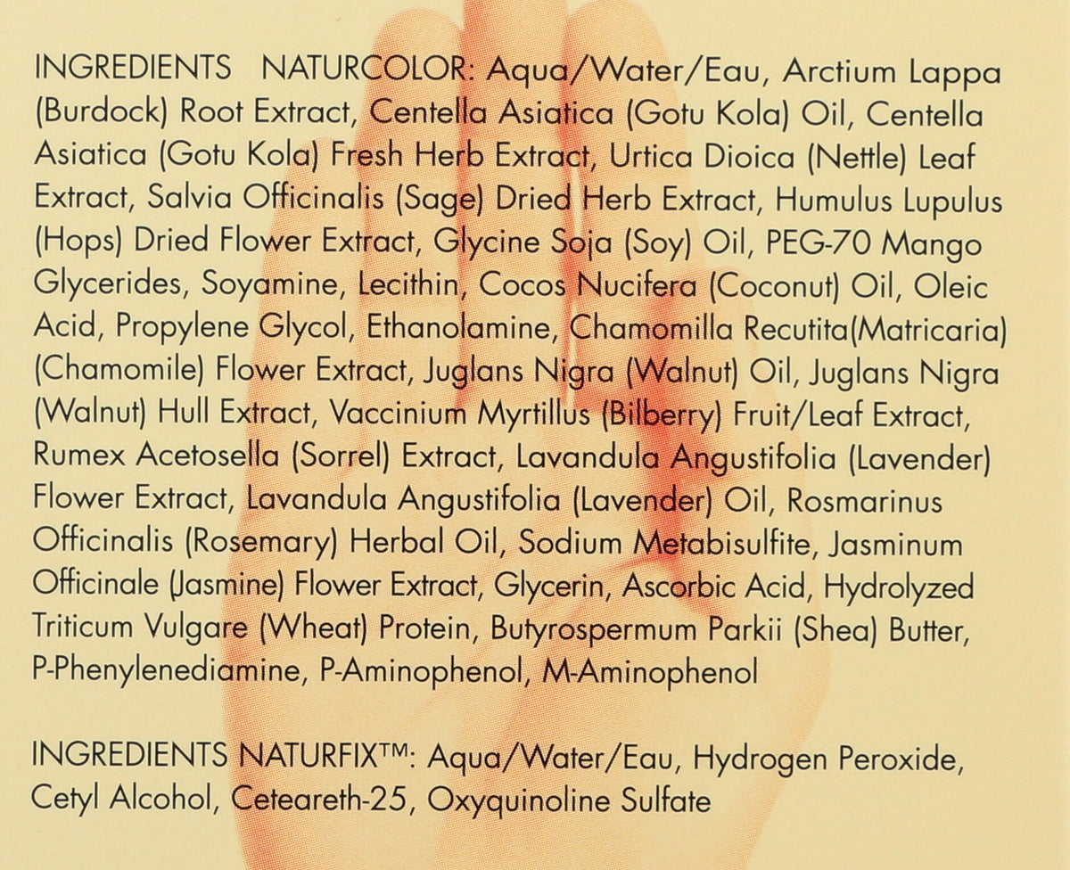 Naturcolor color palette shows 31 shades for customizable blends