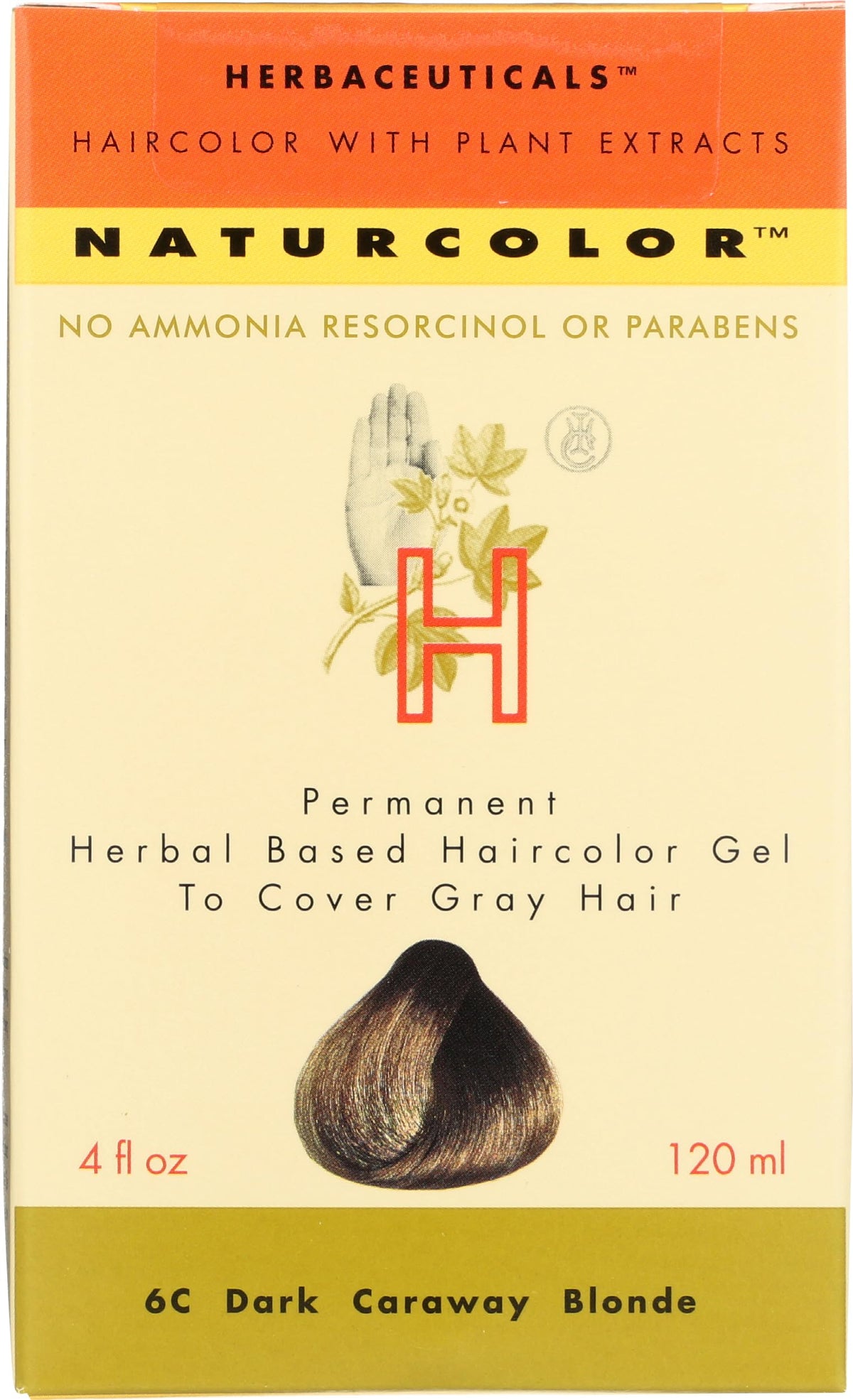 Naturcolor Haircolor Dark Caraway Blonde bottle demonstrates a rich, lasting shade boost.