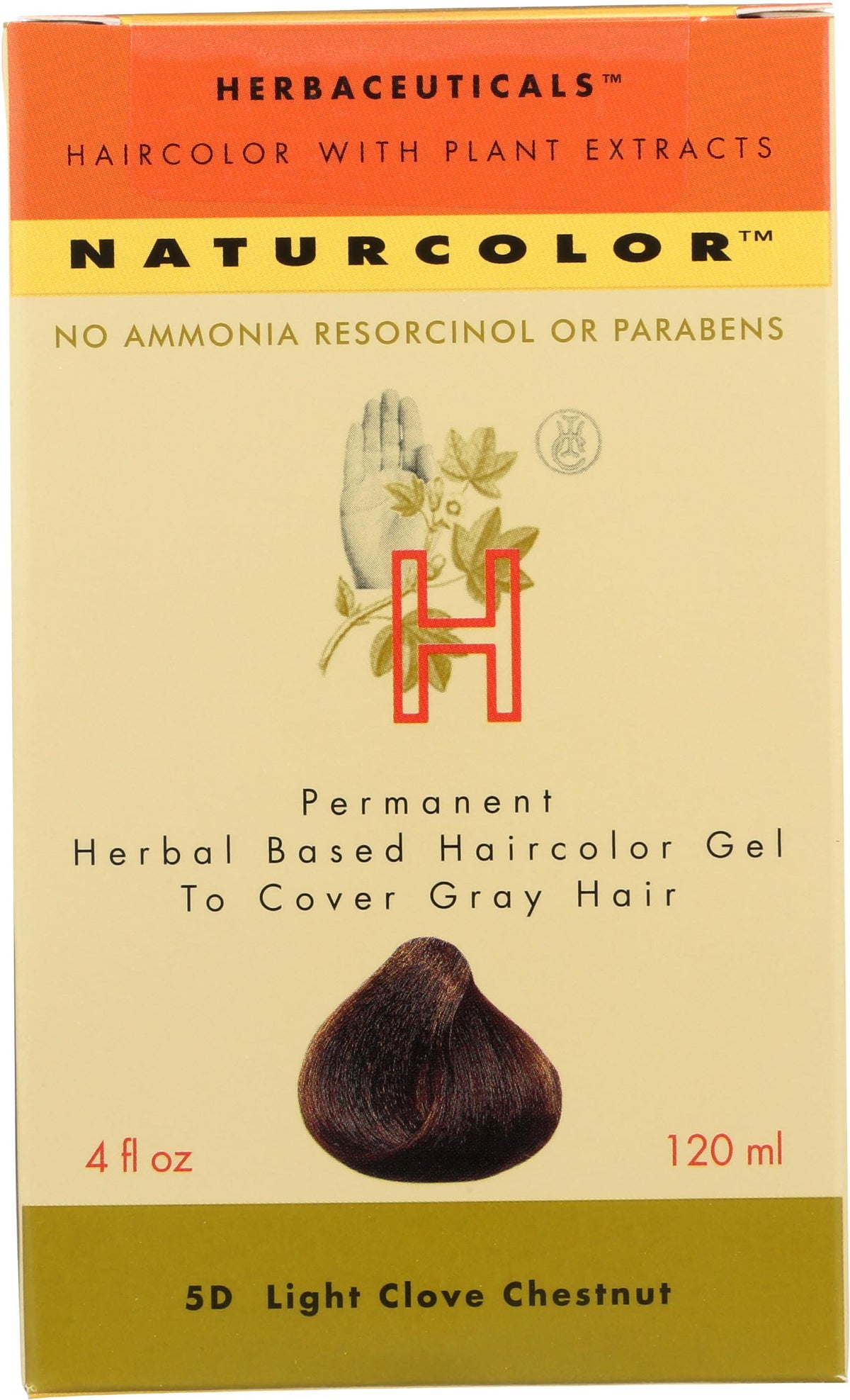 Naturcolor Light Clove bottle pour shows easy gray coverage.