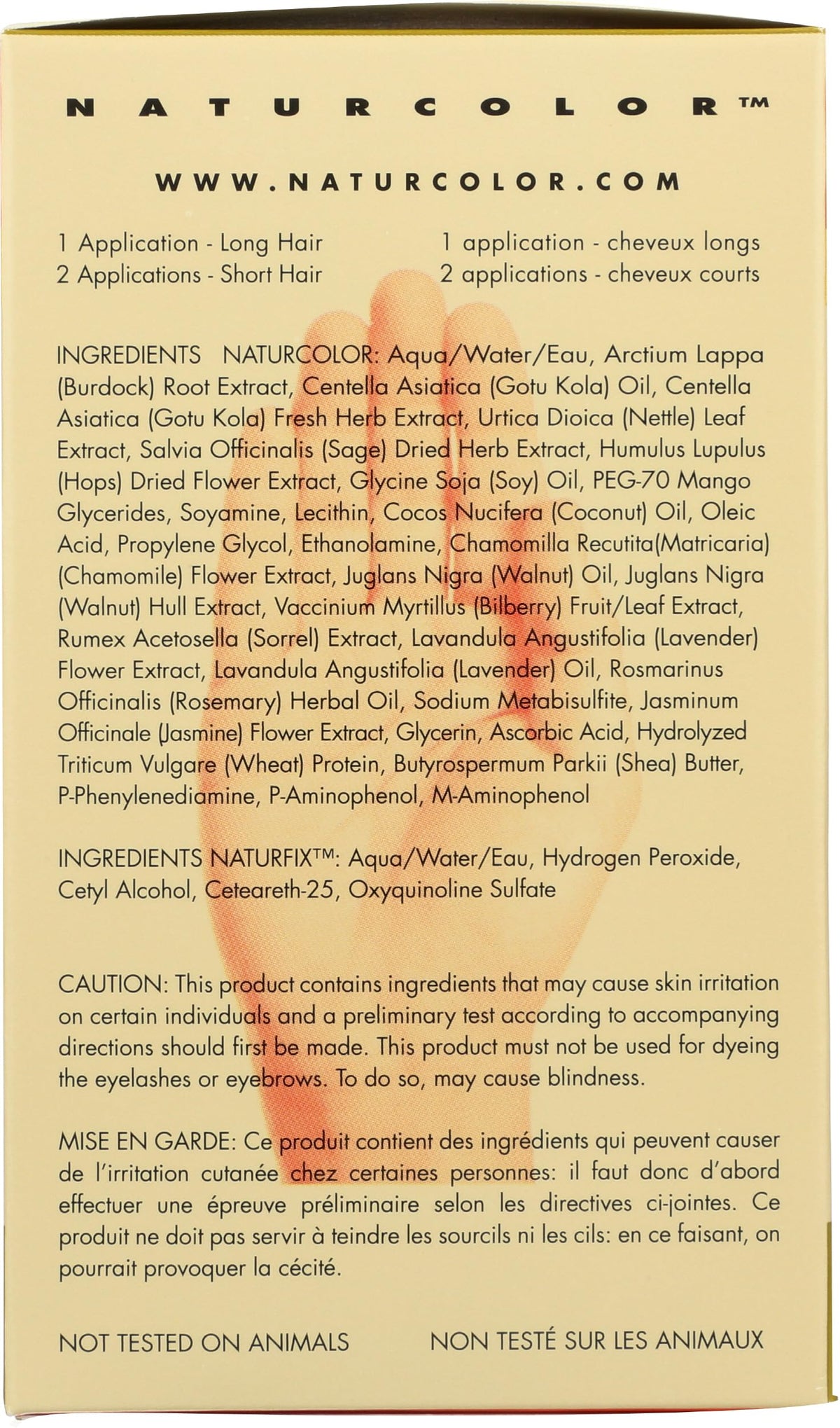 Naturcolor Light Clove jar contents reveal herbal color formula.