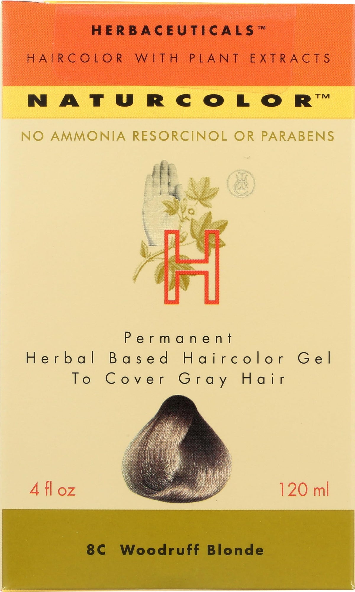 Naturcolor Woodruff Blonde dye bottle for easy gray coverage and even tone.
