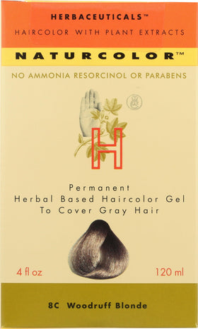 Naturcolor Woodruff Blonde dye bottle for easy gray coverage and even tone.