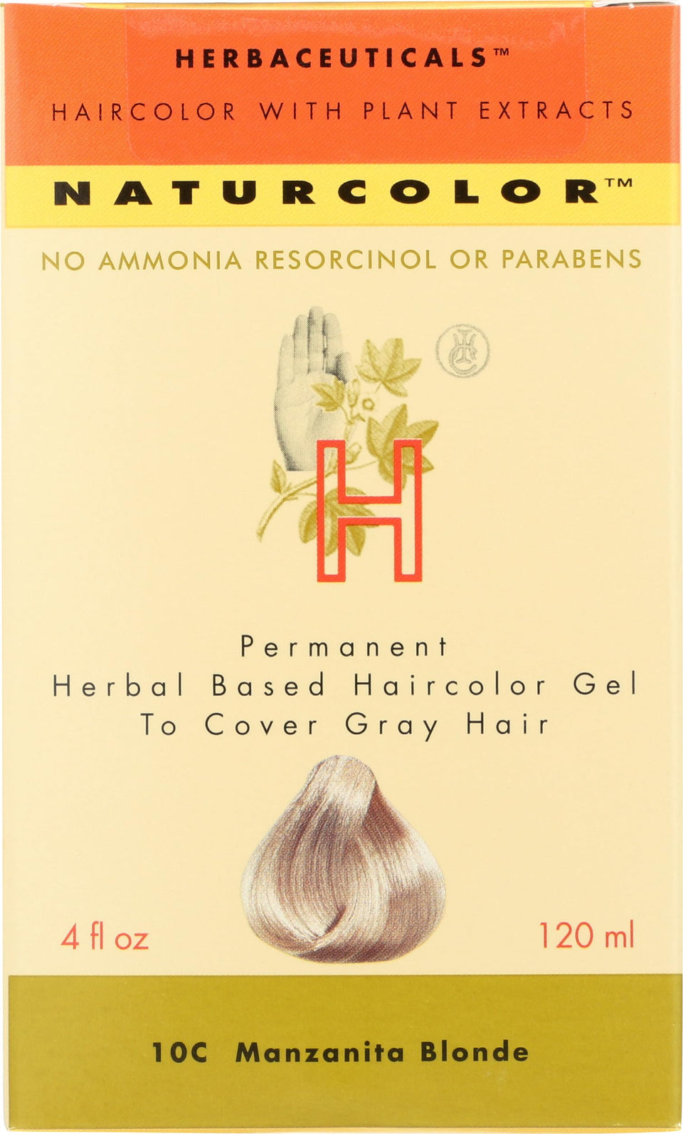 Naturcolor Manzanita Blonde bottle pour shows the convenient 4 oz size for quick color refresh.