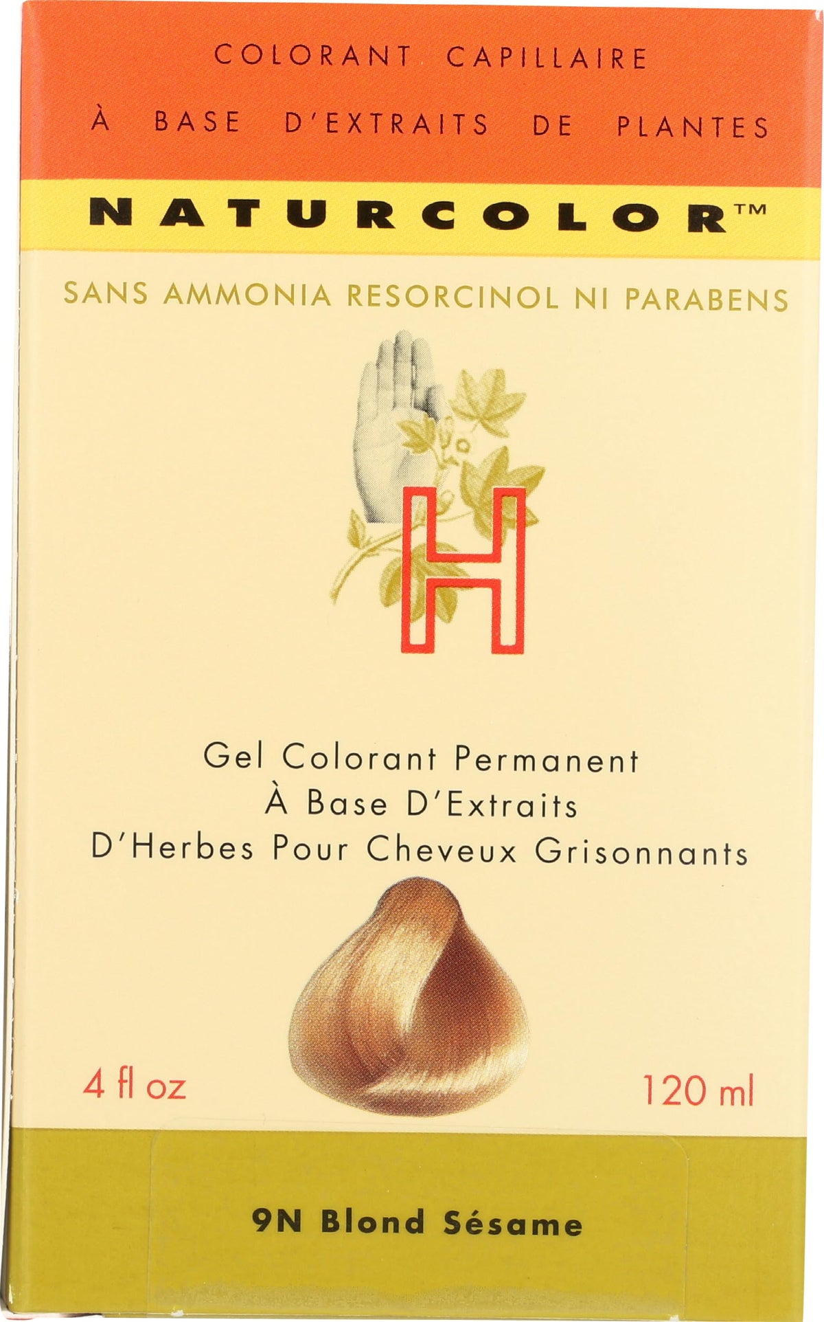 Naturcolor Sesame Blonde dye being applied for at-home color