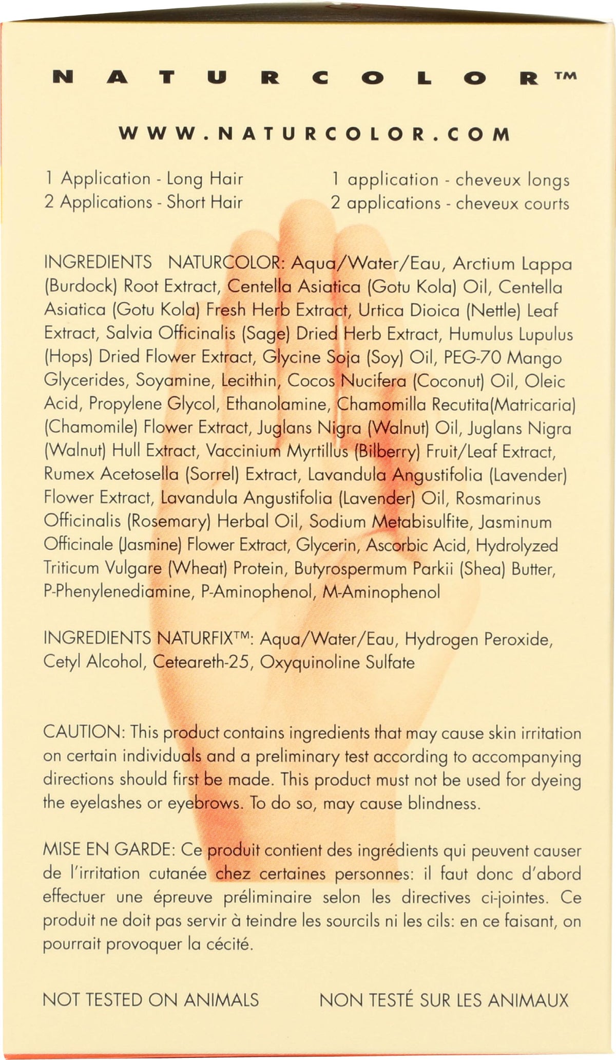 Ingredients in Naturcolor Sesame Blonde: coconut oil and herbs