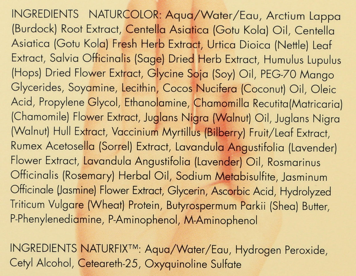 Naturcolor Twinberry Chestnut plant extracts highlight natural ingredients for color bond