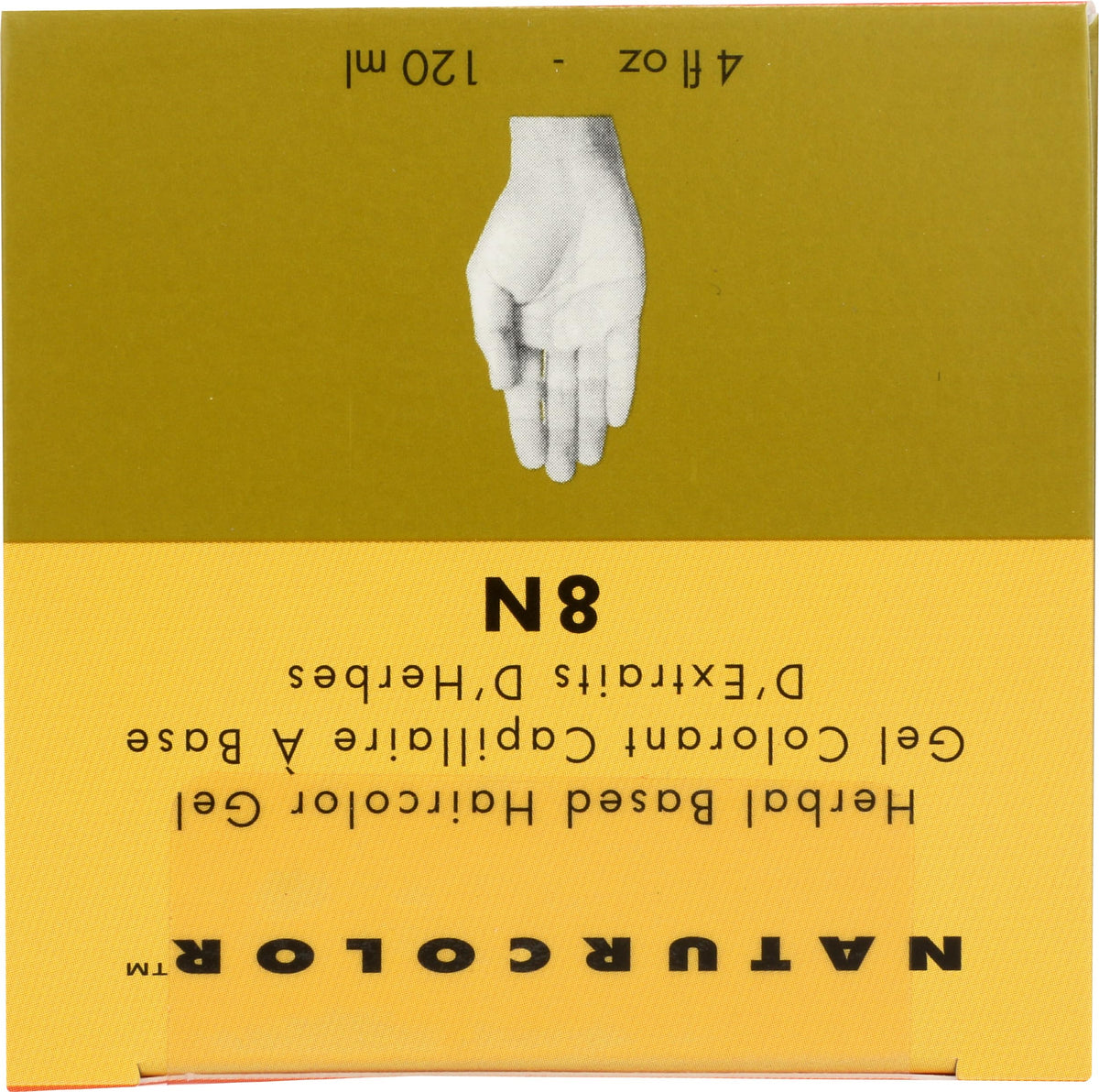Naturcolor Yarrow Blonde botanicals label highlights burdock, nettle, sage extracts.