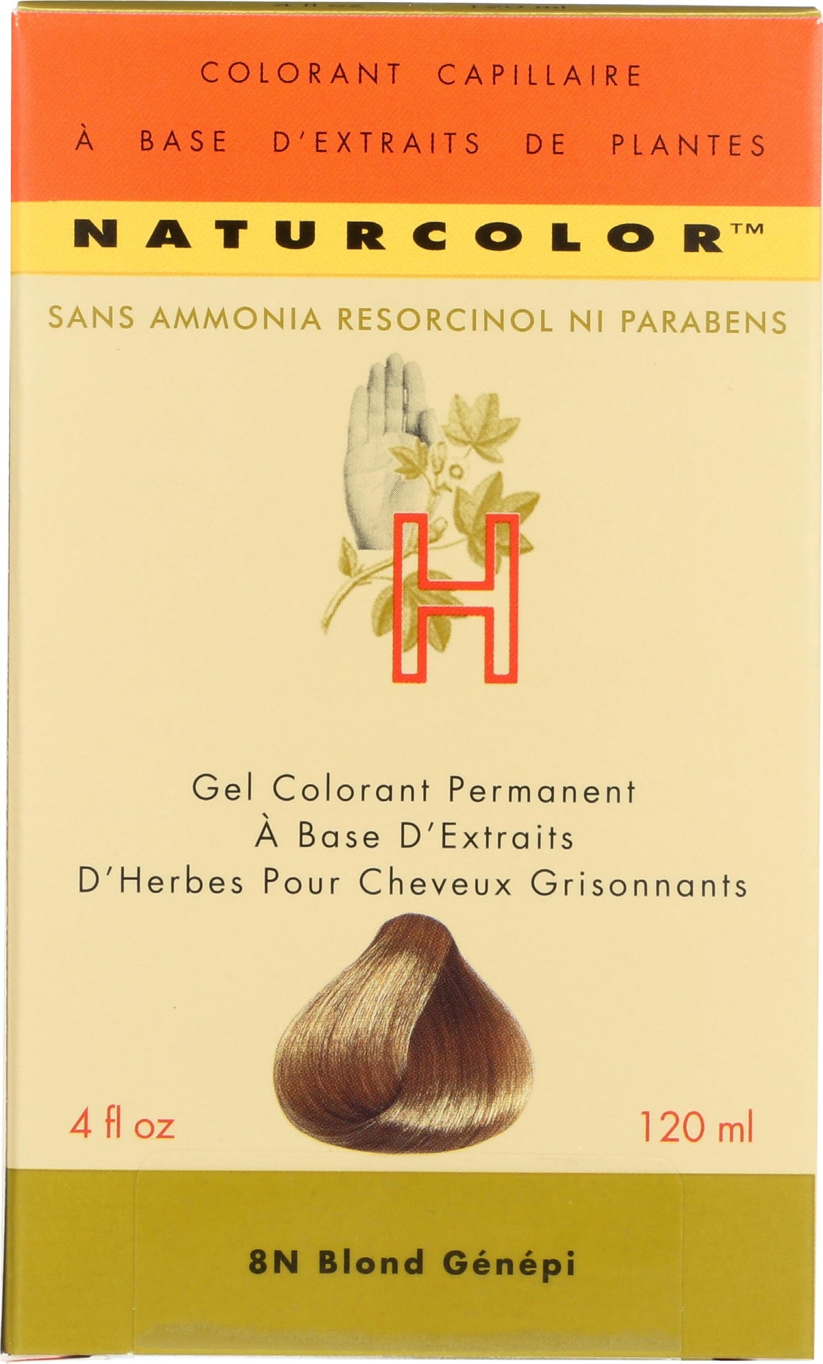Naturcolor Yarrow Blonde application step highlights easy, fast color in under an hour.