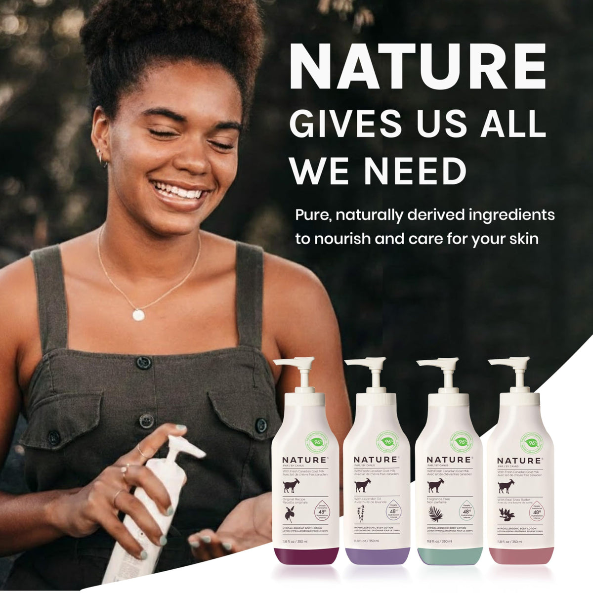 Nature by Canus easy pump application for shower routine