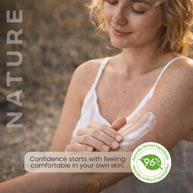 Nature by Canus lavender and goat milk highlight soothing botanical notes.