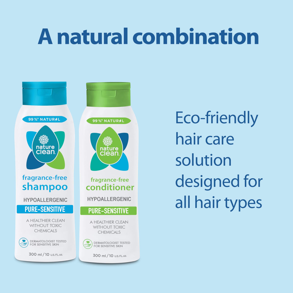 Nature Clean 300 ml bottle, eco-friendly biodegradable formula