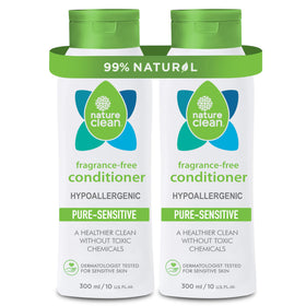 Nature Clean vegan shampoo packaging with recyclable materials