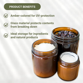 Nature Packaged jars with leak-proof lids prevent spills during travel.