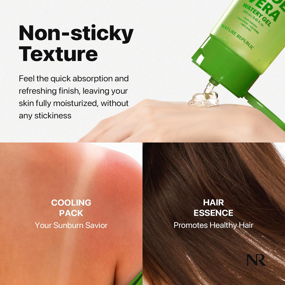 Nature Republic Aloe Vera Gel provides hydration for dry skin areas