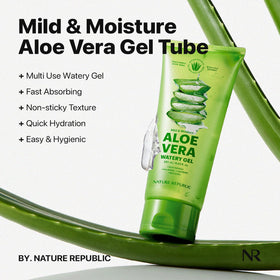 Nature Republic Aloe Vera gel tube with easy dispense for smooth, mess-free application