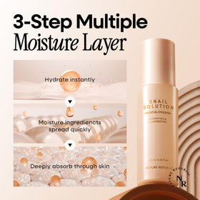 Morning routine moment with Nature Republic snail mucin emulsion.