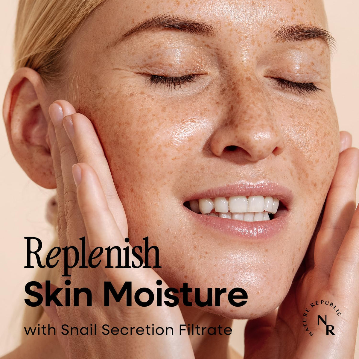 Niacinamide glow shot from Nature Republic snail mucin emulsion reveals brightness.
