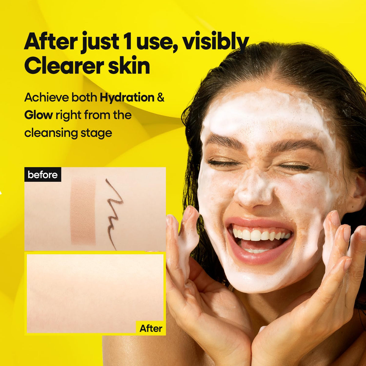 Hydration-focused view of Nature Republic Vitapair C Glow Cleanser for dry skin