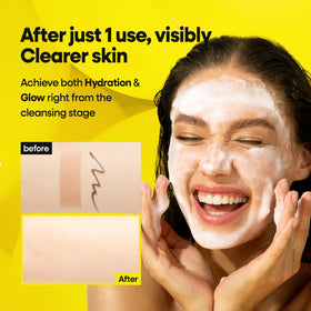 Hydration-focused view of Nature Republic Vitapair C Glow Cleanser for dry skin