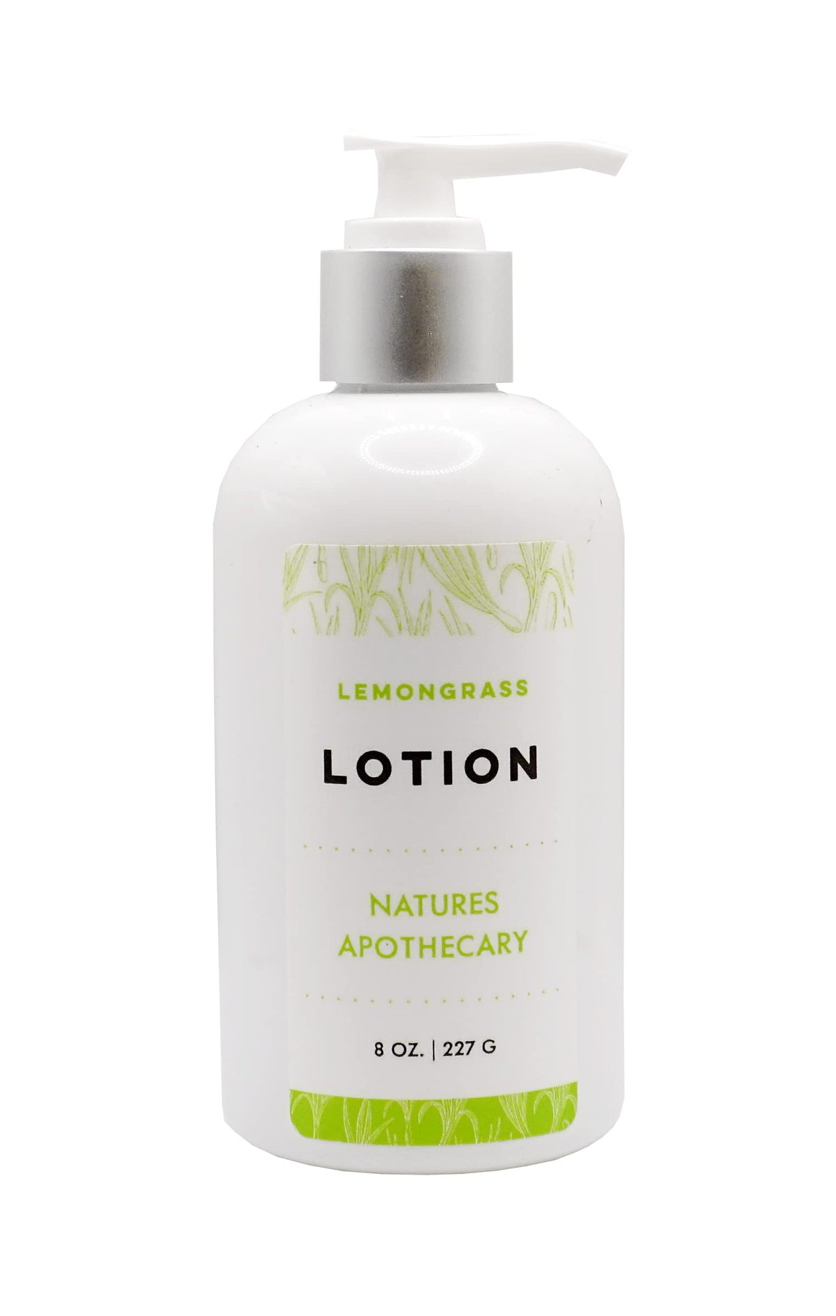 NATURE'S APOTHECARY Lemongrass Lotion bottle shows silky, fast-absorbing hydration.