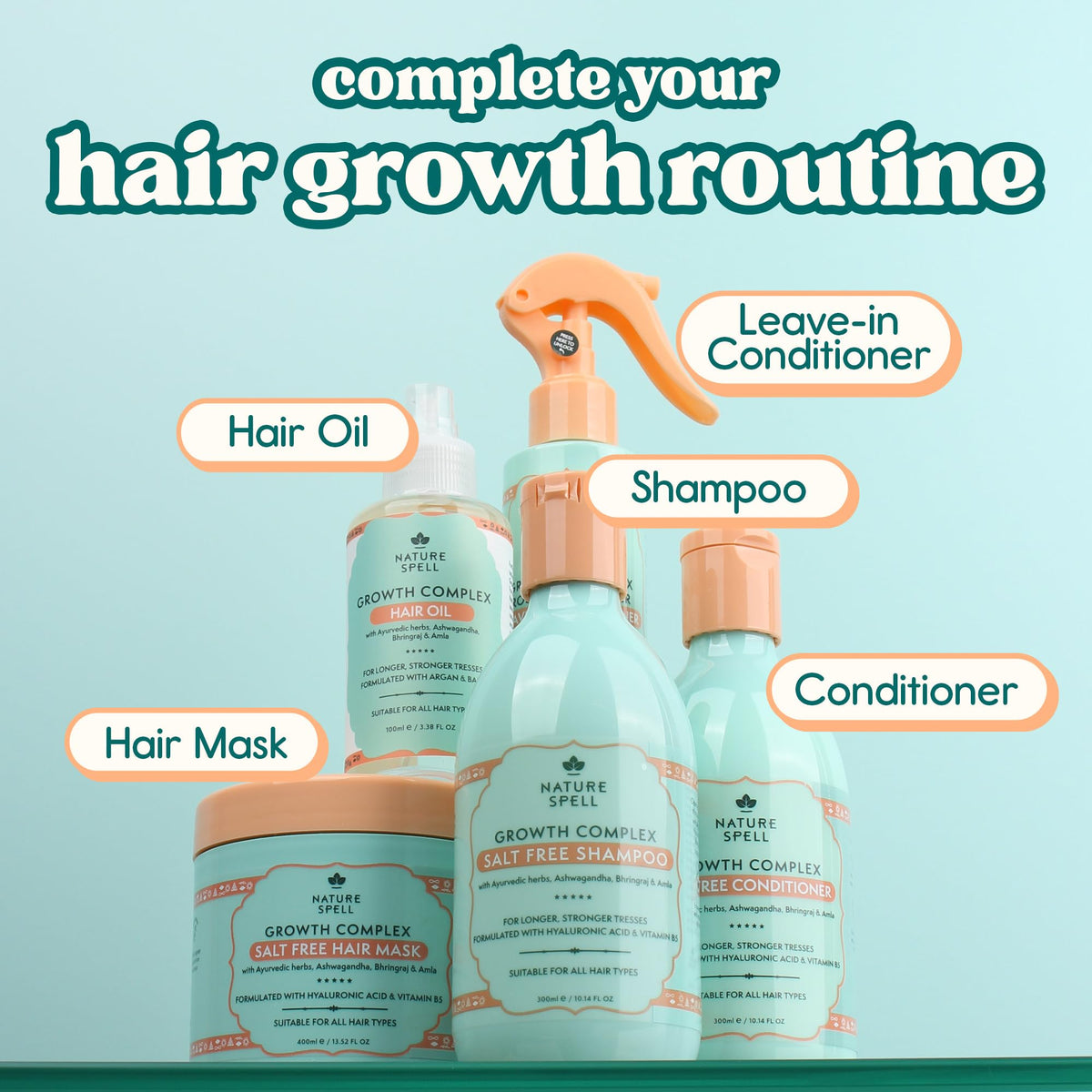 Nature Spell Ashwagandha Oil nourishes from roots to ends.