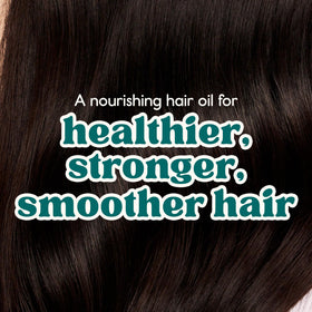 Nature Spell frizz-control and shine closeup on smooth strands