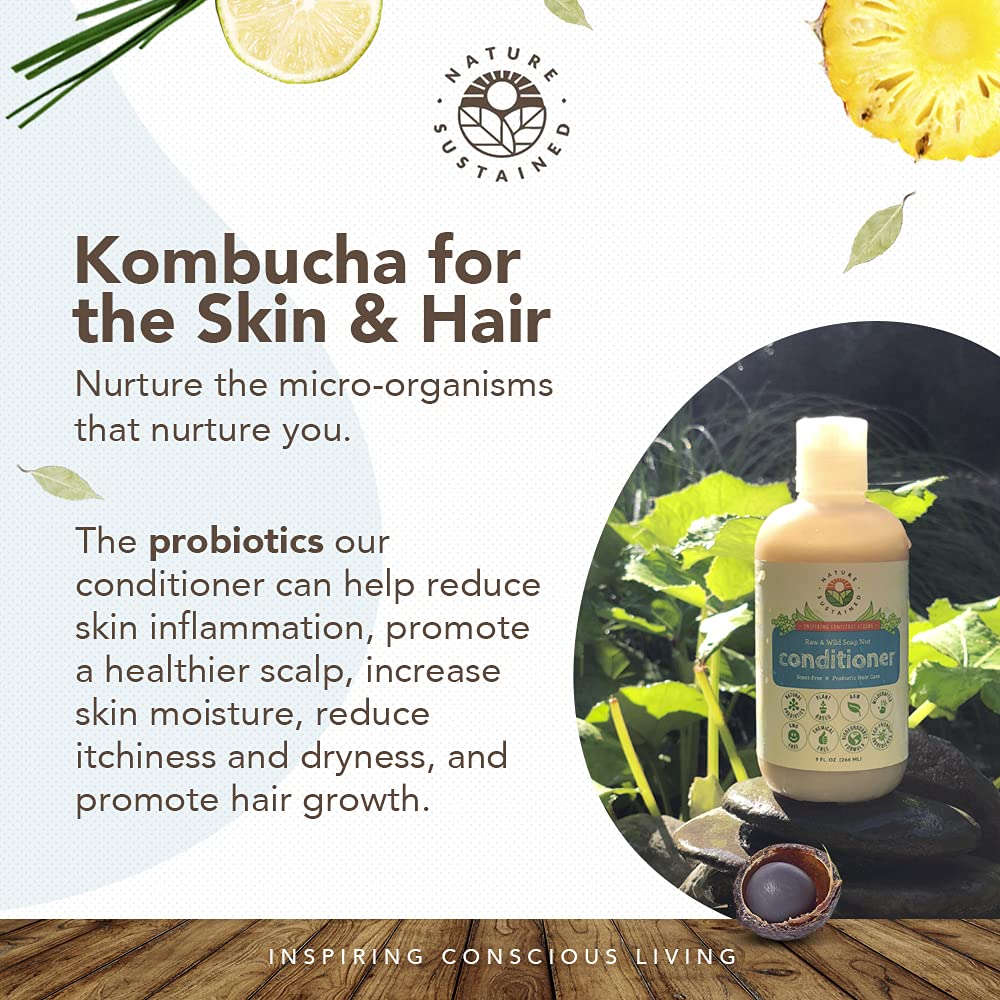 Nature Sustained fragrance-free conditioner label highlights hypoallergenic formula