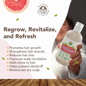 Leaping Bunny certified Nature Sustained conditioner label on packaging.