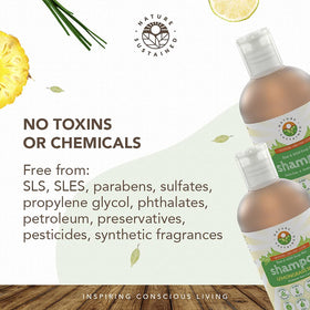 Nature Sustained Organic Shampoo 9oz bottle label highlights natural formula