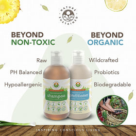 Close-up of Nature Sustained probiotic ingredients in cleansing detail.