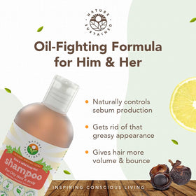 Nature Sustained probiotic shampoo pour shows refreshing, balanced scalp cleansing