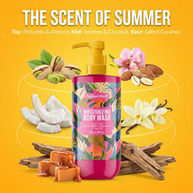 Cheeky Moisturizing Body Wash creamy texture swatch highlighting rich lather for sensitive skin.