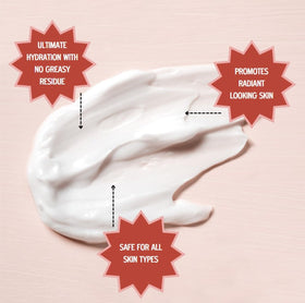Nature Well Hanalei Hibiscus Cream applied on the face provides hydration.