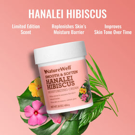 Nature Well Hanalei Hibiscus Cream texture shows smooth, quick-absorption application.