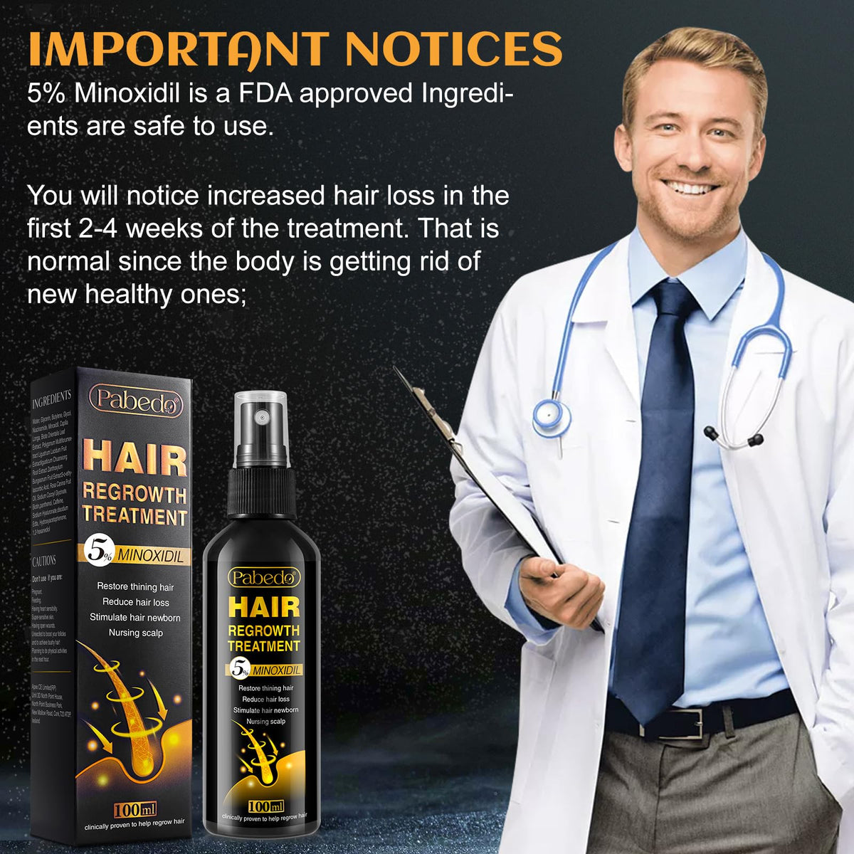 Nature Ziran minoxidil-foam closeup showing active formula on the scalp.