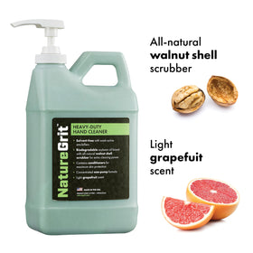 NatureGrit skin-conditioning formula helps keep hands soft after washing.